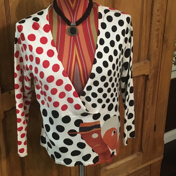 Mark Richards collection Tops - Unique multi- color/ themed top. Long sleeve